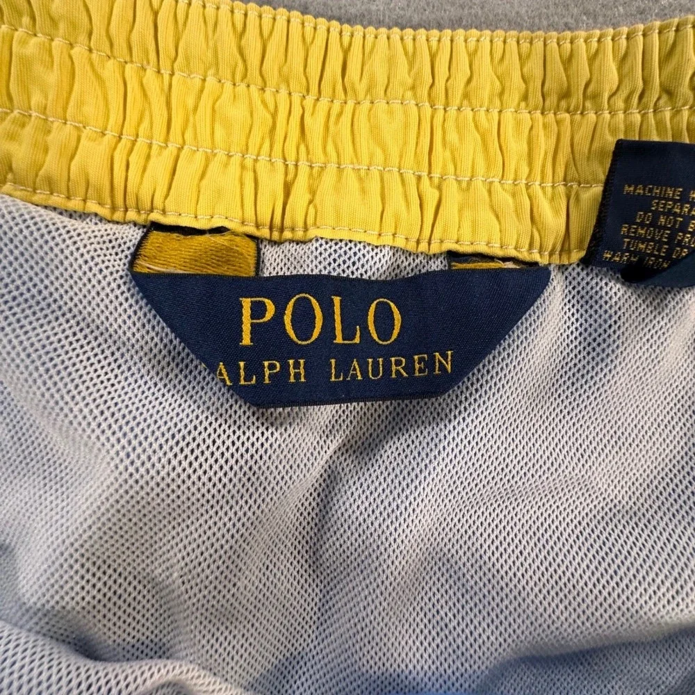 Polo Ralph Lauren Mens XL Swim Trunks Blue Cargo Pocket Board Shorts Pony Logo